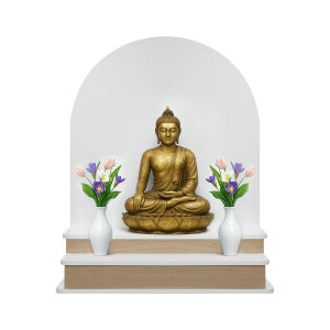 Luvora BuddhaShelf01 หิ้งพระสำหรับตั้งโต๊ะ ดีไซน์สวย มีช่องใส่ของเยอะ