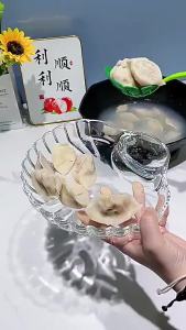 Đĩa Sò Thủy Tinh đĩa Sò Có Ngăn Chấm Khay đựng Hoa Quả Thủy Tinh Pha Lê Trong Suốt Siêu Dày Dặn