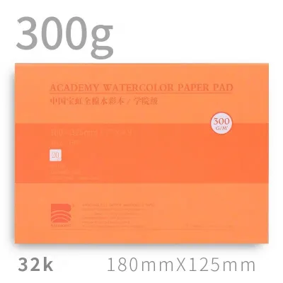 BAOHONG Professional Watercolor Paper sketchbook 300gsm 20 Sheets of 100% Cotton sketch pad colored paper