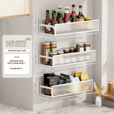 6 -layer wall suspension of storage rack door behind the storage rack kitchen hanging stand with white/black