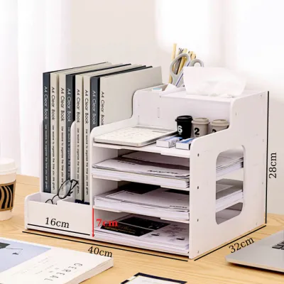 Kệ đựng tài liệu để bàn màu trắng kệ đựng giấy a4 đựng hồ sơ văn phòng cao cấp