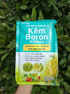 [THIEN THINH SHOP]Bổ Sung Kẽm Bo Tăng Đậu Trái Hạn Chế Rụng Hoa Nâng Cao Năng Suất KẼM BORON 50.000ppm Gói 500g
