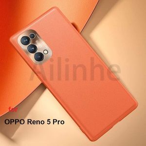 For OPPO Reno 8 7 6 5 Pro 5G 4G Phone Case Luxury PU Leather Metal Circle Camera Protection Shockproof Bumper Phone Cover