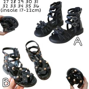 SEPATU BOOT ANAK PEREMPUAN GLADIATOR MURAH IMPORT KULIT SINTETIS
