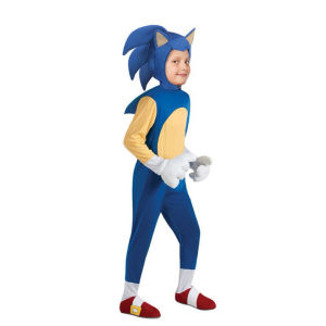 【Ready Stock🇲🇾】Kid Boys Hedgehog Sonic Fancy Dress Up Cosplay Jumpsuit Costume 3-12Y - 259