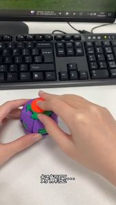 Press to Spin Transformable Fidget Spinner Stress Ball Desk Fidget Toy for Anxiety Relief Autism ADHD for Adults Kids