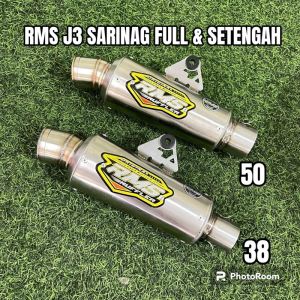 slincer rms j3 original p18cm inlet 38 dan 50 saringan full dan setengah Safatamuffler
