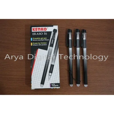 Pulpen Hapus Eraso 16 Kenko Erasable Bisa Dihapus HITAM Murah Bagus