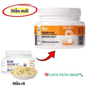 Viên canxi dưỡng lông vitamin lysine bổ sung dinh dưỡng cho Chó Mèo - Love pets shop