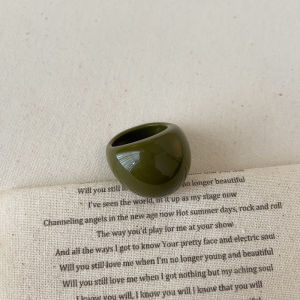 Korean bloggers same style minimalist niche resin bracelet for women ins Fashionable design with a retro and unique feel trendy ring