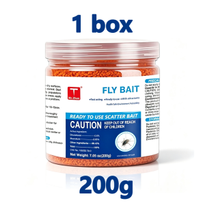 200g Fly Bait Powder Fast Acting Long Lasting Fly Repellent Pest Control for Home Kitchen Farm Stable Poultry Barn Indoor Outdoor