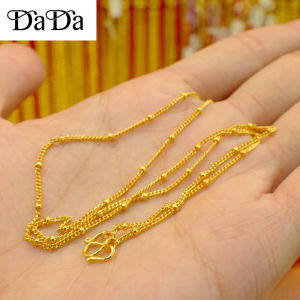 Vòng cổ vàng 18k thật Trang sức chuỗi hạt chuyển nhượng nam và nữ cho quà cưới của bạn gái