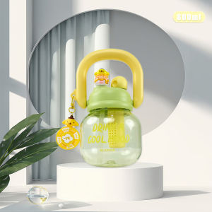 800ML Kawaii Sanrio Kuromi Cartoon Tritan Straw Cup with Strap Water Bottle Transparent Drinkware Cup Travel Cup Gifts