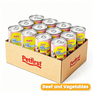Beef Vegetables Dog Canned Food 430g - Beef Lamb Chicken Liver Variety - Natural Ingredients for Dogs - Ideal for All Life Stages