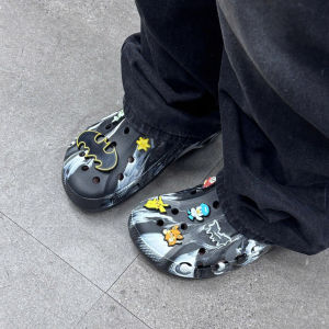 [Chính Hãng] Dép Baya Lined Marbled Clog Black White - 208333-0C4 | Beater8.10
