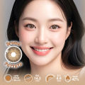 1 Pair Colored Contact 14.2mm PATTAYA Brown Gray Blue Green Wearing Soft Lens Natural Look Monthly Replacement. 