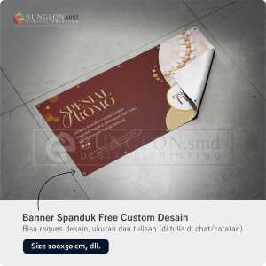 PRINT CETAK SPANDUK BANNER TOKO PERHIASAN BEBAS CUSTOM DESAIN