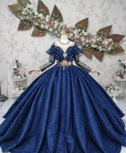 Mula Store - Gaun Penganten Berby Bahan Tile Akar Mutiara Sudah Dilapisi Puring Jadi Gaunnya tidak Menerawang - Baju Manten Nikah Wedding Murah