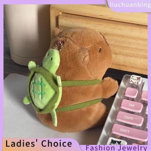 [COD] liuchuanbing Jewellery Kawaii Plush Snotty Capybara Keychain Cute Capybara With Turtle Bag Keyring Creative Doll Fluffty Stuffed Toys Birthday Gifts