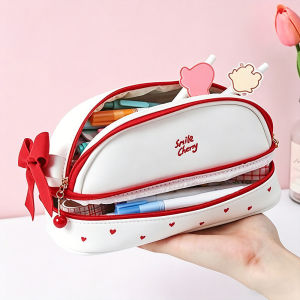 VIVOLILV 2-3 Days Delivery⚡️Korean Style Cherry Pencil Case Cute Girly Aesthetic Pencil Bag Simple Stationery Storage Bag for Students