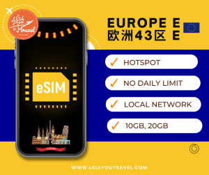 【eSIM】多国上网卡E Multi-countries E Travel Sim Card 【No Daily Capped】【Unlimited data】