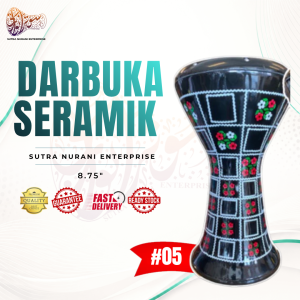 DARBUKA /DOUMBEK SERAMIK BERKUALITI SAIZ 8.75