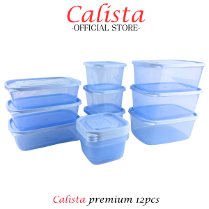 Toples Plastik Kotak Calista Rumoi Soft Set 12pcs Food Container Food Preparation Food Storage Set Tempat Wadah Box Penyimpanan Makanan Tempat Bumbu Dapur Set Lunch Box Food Container Set Toples Kulkas Set