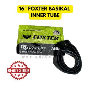 FOXTER 16" TIUB BASIKAL TIUB DALAM - FOXTER Bicycle Inner Tube 16" x 1.75/1.95 BICYCLE TUBE Normal Type 33mm untuk Outdoor & Keselamatan