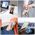 OATSBASF Z Case Minimalist Bumper Phone Case for Samsung Galaxy S25 Ultra with 360° Rotation Ring. 