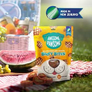 Awesome Pawsome All Natural Dog Treat Grain Free Dog Snacks for All Ages Made in New Zealand with Resealable Bag