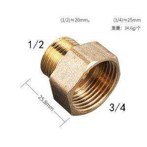 AumoPro Đầu Nối Khớp Nối Bằng Đồng 1/8 "1/4" 3/8 "1/2" Đầu Nối Ống Đồng Đực Sang Cái Đầu Nối Bộ Chuyển Đổi Đầu Nối Ống