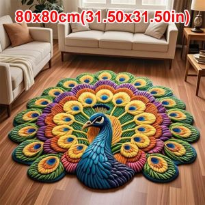 BENYTRO Special-shaped Pea Carpet Soft Non-slip Pea Mat Portable 40x40cm/60x60cm/80x80cm/100x100cm Door Gasket for Living Room Tea Table Bedside
