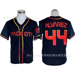 MLB Astros Baseball Jersey Wholesale Spaceman No. 44 Alvarez Embroidered Jersey Baseball