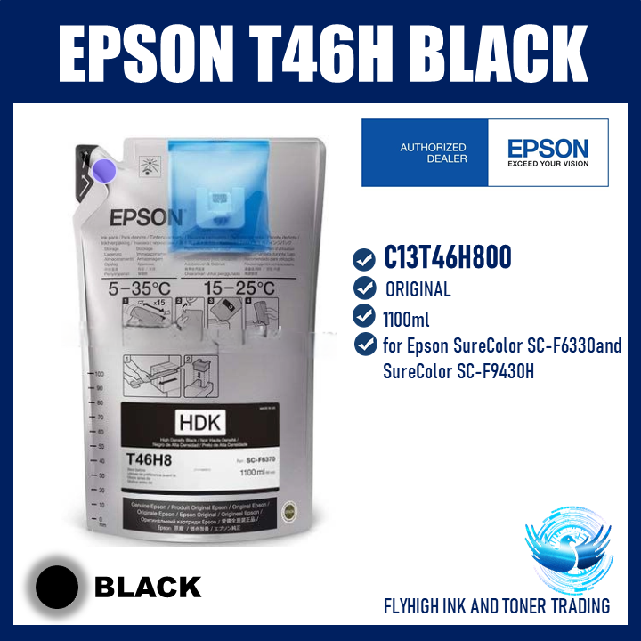 Sc Ink Print Epson T46H BLACK Original Dye Sublimation Ink for Epson SureColor SC ...