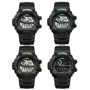 Transformers ชายนาฬิกากันน้ำดิจิตอลนาฬิกากันกระแทก นาฬิกาเด็กของขวัญวันเกิด 7531 53.5 มม