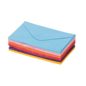 LENMAX. Office Supplies 50Pcs/Pack Retro for Gift Blank Message Card Party Mini Envelopes Colorful Envelopes Invitation Envelopes Paper Envelopes