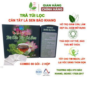 80 gói trà cần tây lá sen Bảo Khang trà túi lọc cần tây giảm cân lá sen giúp giảm cân giảm béo thải mỡ thừa đẹp dáng đẹp da