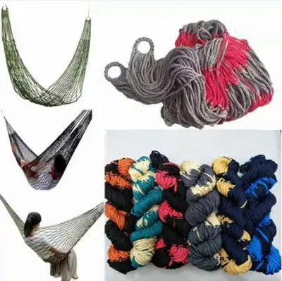 Portable Cotton Rope Outdoor Hammock Duyan （color may vary）