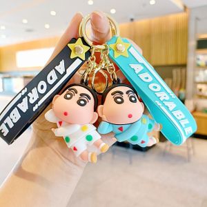 Crayon Shin chan sleeping position crayons doll pendants Crayon Shin chan keychain pajamas students hanging accessories gifts keychains