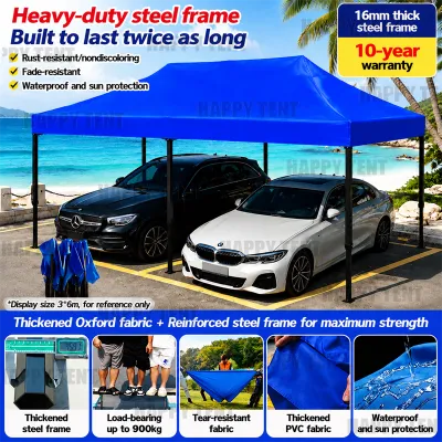 【Local shipment】6x6 8x8 10x10 10x15 Ft Roof Night Market Canopy Camping Tent Khemah Kanopi Frame folding canopy folding tent kanopi bazar khemah ( full set) payung niaga canopy lipat kanopi