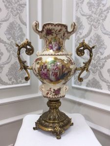 BÌNH HOA TRANG TRÍ TÂN CỔ ĐIỂN HỌA TIẾT CHÂU ÂU CB24 CÓ 2 KÍCH CỠ TO VÀ BÉ - CB24-BH