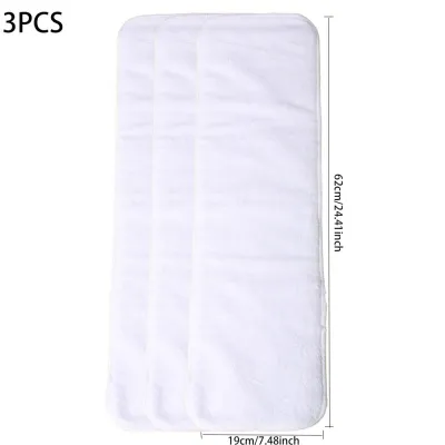 1Pc/3Pcs/5Pcs Four-Layer Washable Microfiber Diaper Resuable Adult Insert Diaper Durable Breathable Old Man Of Diapers Newly Listed