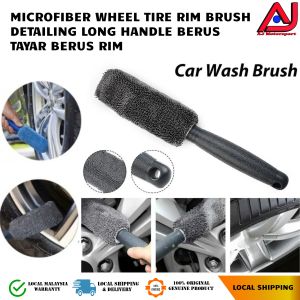 Microfiber Car Wheel Tire Rim Brush With Plastic Handle Washing Cleaner Microfibre Berus Tayar Berus Rim