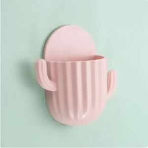 Adzkia35 Rak Dinding Tempel Bentuk Kaktus 2 In1 / Hook Wall Mounted Storage Rack Cactus Serbaguna