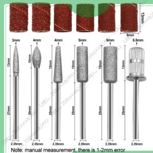 Diskon!! 12pcs Batu Grinder - Nails Mini Grinder SET + Amplas