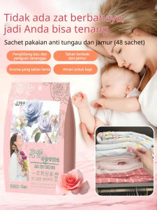 Kamper anti tungau dan jamur / Aroma bunga tahan lama / Sachet aman untuk bayi / Ekstrak pengusir serangga alami