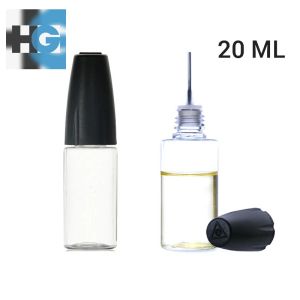 Botol tetes Jarum Kosong 20ML Tutup Anti bocor - tutup Hitam