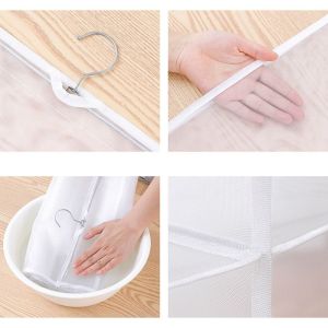 BEandBA Transparent Foldable Space Saving Dust-Proof Sorting Double Sided Household Organizer Sundry Hanger Handbag Storage Handbag Organizer Bag Storage Rack