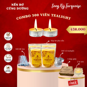 COMBO 500 viên Tealight - Cháy 3-4 Giờ Không Khói Đen Không Gây Mùi Khó Chịu - Nến Bơ Dâng Phật Song Kỳ