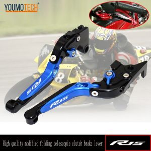 Motorcycle CNC Brake Clutch Levers For YAMAHA R15 V3 2017-2021 Retro Lever Extendable Folding Lever Motorcycle Accessories Adjustable